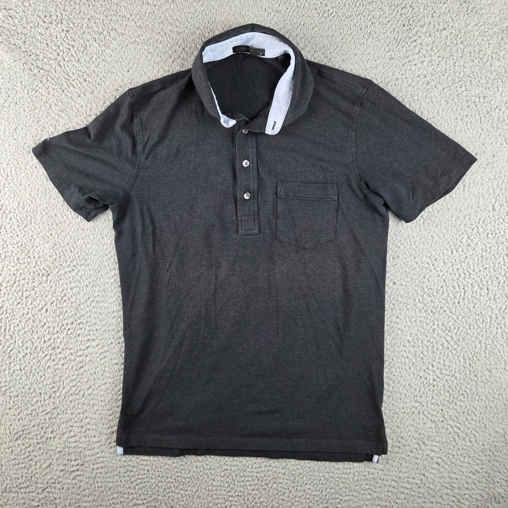 Greyson Polo Shirt Mens Small Gray‎ Logo Stretch Golf Short Sleeve